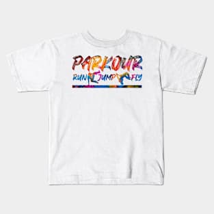 parkour freerunning Kids T-Shirt